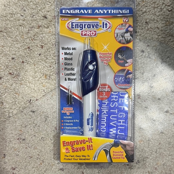 as seen on TV NEW NIP engrave it pro for metal wood glass plastic leather - Picture 1 of 4